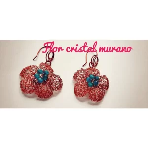 Aretes Flor Murano