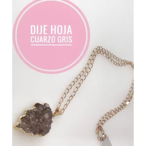 Collar hoja Druzy